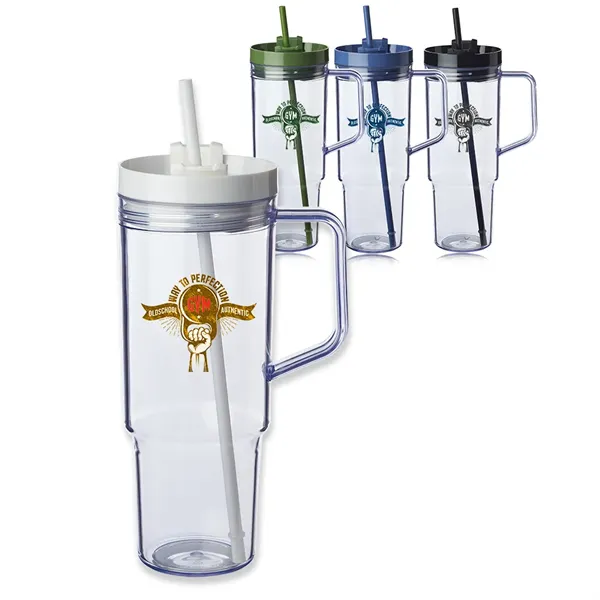 40 oz. Lincoln Plastic Tumbler with Handle - 40 oz. Lincoln Plastic Tumbler with Handle - Image 0 of 13