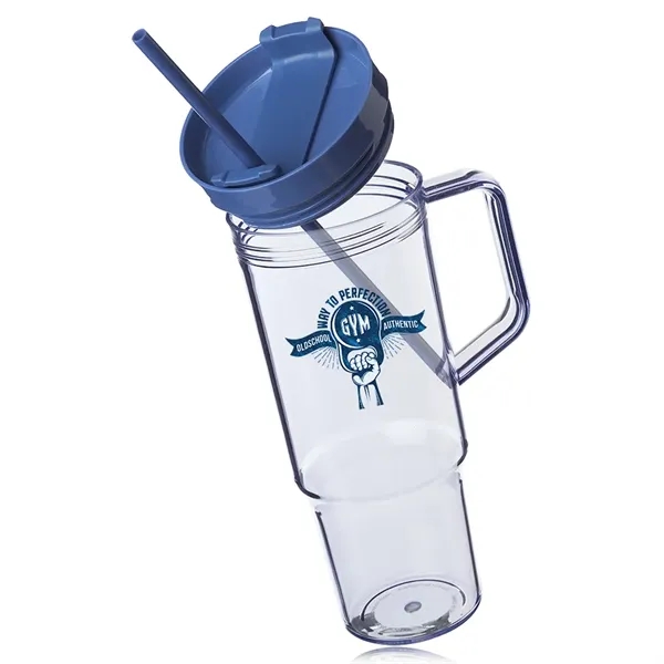 40 oz. Lincoln Plastic Tumbler with Handle - 40 oz. Lincoln Plastic Tumbler with Handle - Image 8 of 13