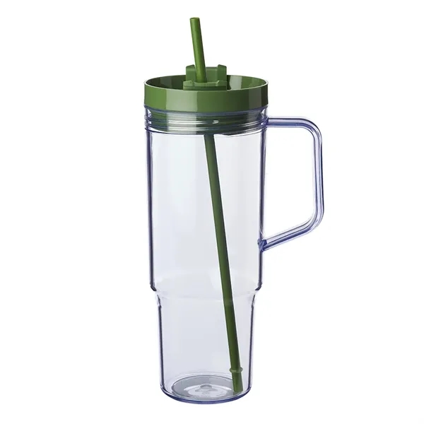 40 oz. Lincoln Plastic Tumbler with Handle - 40 oz. Lincoln Plastic Tumbler with Handle - Image 5 of 13