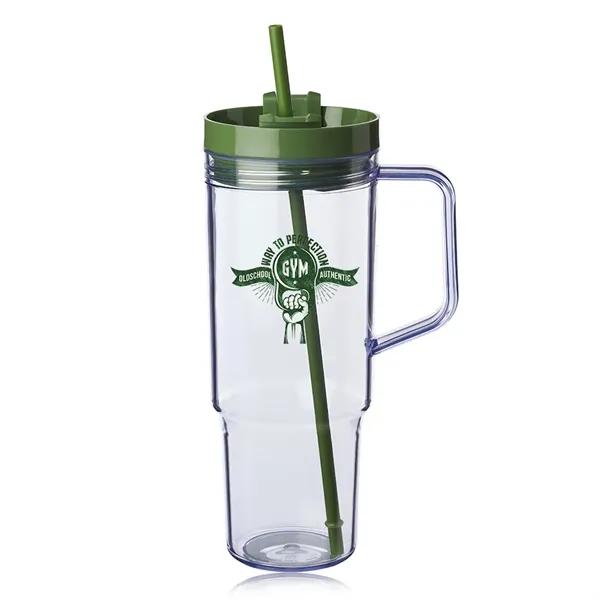40 oz. Lincoln Plastic Tumbler with Handle - 40 oz. Lincoln Plastic Tumbler with Handle - Image 4 of 13