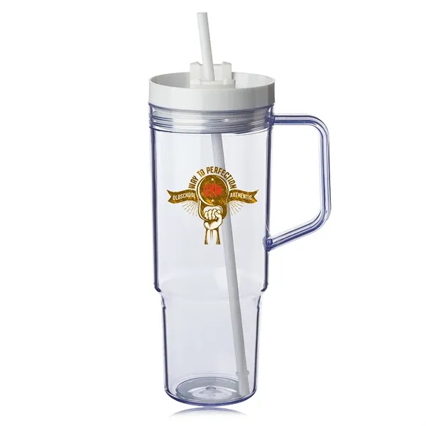 40 oz. Lincoln Plastic Tumbler with Handle - 40 oz. Lincoln Plastic Tumbler with Handle - Image 11 of 13