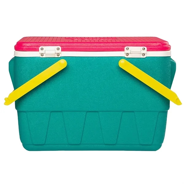 USA Made IGLOO Retro Vintage Picnic Basket 25 Qt Cooler - USA Made IGLOO Retro Vintage Picnic Basket 25 Qt Cooler - Image 2 of 5