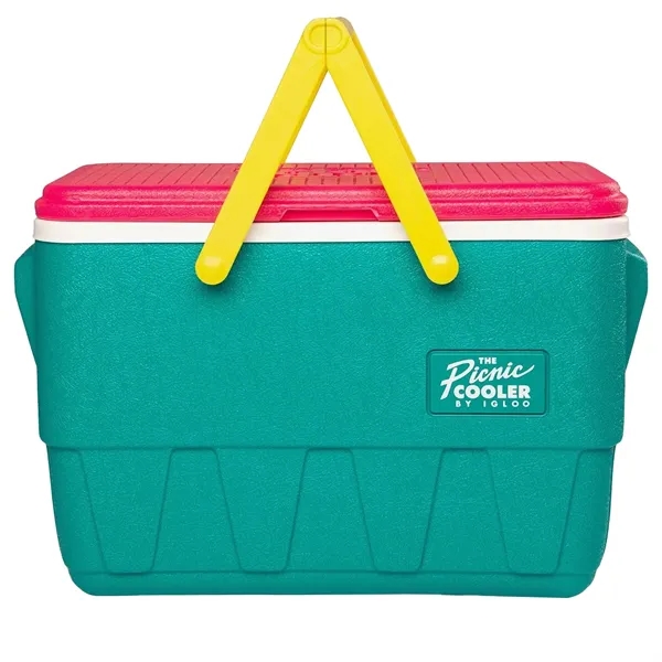USA Made IGLOO Retro Vintage Picnic Basket 25 Qt Cooler - USA Made IGLOO Retro Vintage Picnic Basket 25 Qt Cooler - Image 3 of 5