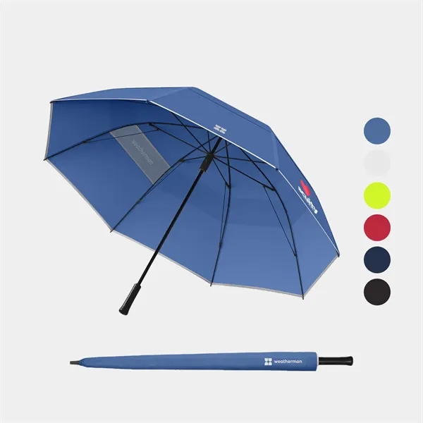 Weatherman® 100% Recycled 66 inch arc UPF 50+ Golf Umbrella - Weatherman® 100% Recycled 66 inch arc UPF 50+ Golf Umbrella - Image 0 of 9