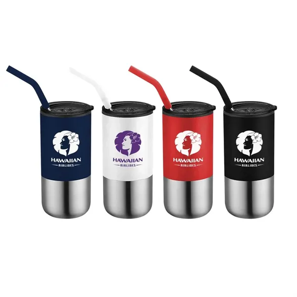 Destin 16 oz Double Wall Tumbler with Straw - Destin 16 oz Double Wall Tumbler with Straw - Image 0 of 4