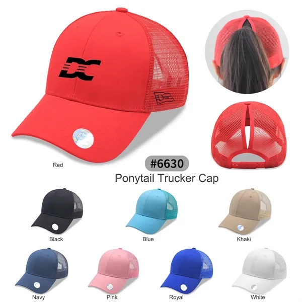 Ponytail Trucker Cap - Ponytail Trucker Cap - Image 0 of 10