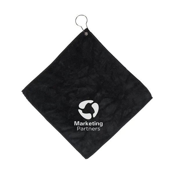 Microfiber Golf Towel With Grommet And Hook - Microfiber Golf Towel With Grommet And Hook - Image 1 of 9