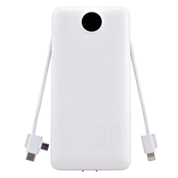 Charge All 20K Power Bank with Charging Cables and AC Plug - Charge All 20K Power Bank with Charging Cables and AC Plug - Image 12 of 13