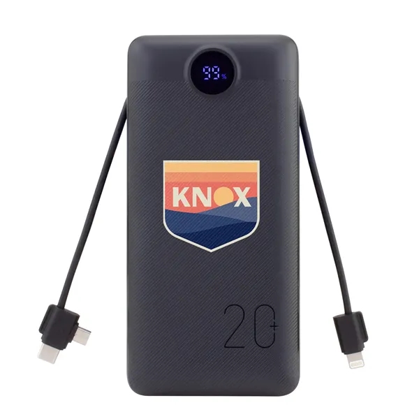 Charge All 20K Power Bank with Charging Cables and AC Plug - Charge All 20K Power Bank with Charging Cables and AC Plug - Image 0 of 13