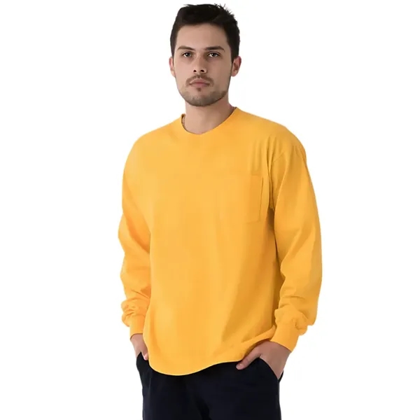 Long Sleeve Unisex Pocket Crew - Long Sleeve Unisex Pocket Crew - Image 1 of 7