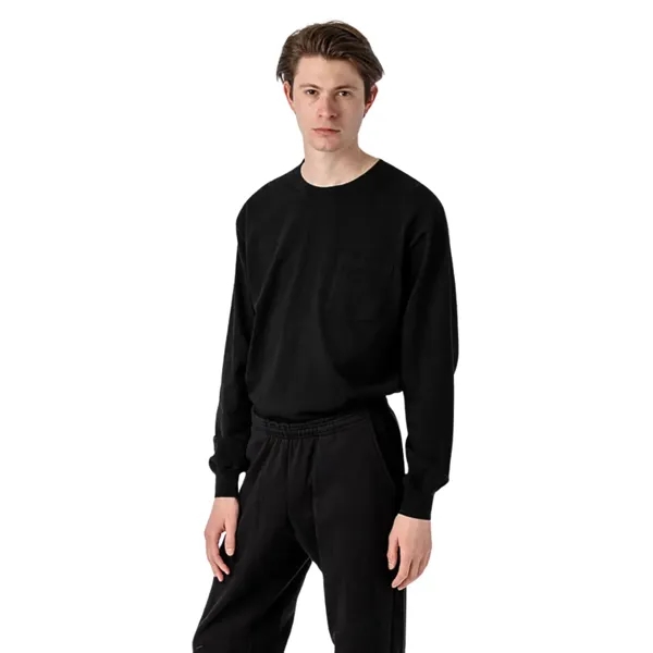 Long Sleeve Unisex Pocket Crew - Long Sleeve Unisex Pocket Crew - Image 3 of 7