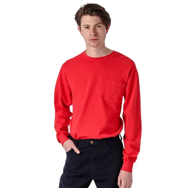 Long Sleeve Unisex Pocket Crew - Long Sleeve Unisex Pocket Crew - Image 6 of 7
