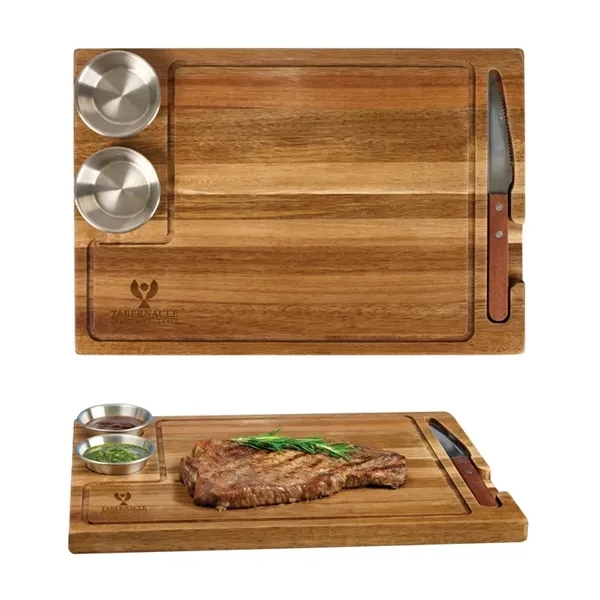 Arthur 4-Piece Acacia Wood Steak Board - Arthur 4-Piece Acacia Wood Steak Board - Image 0 of 13