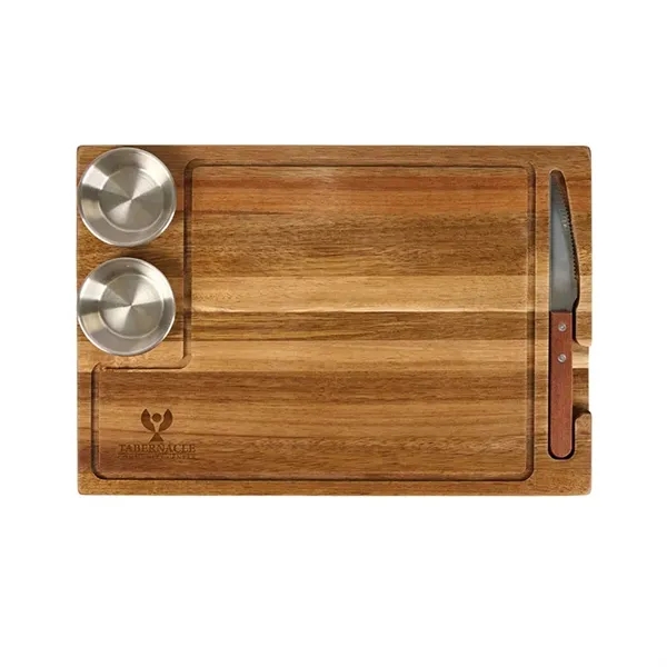 Arthur 4-Piece Acacia Wood Steak Board - Arthur 4-Piece Acacia Wood Steak Board - Image 1 of 13
