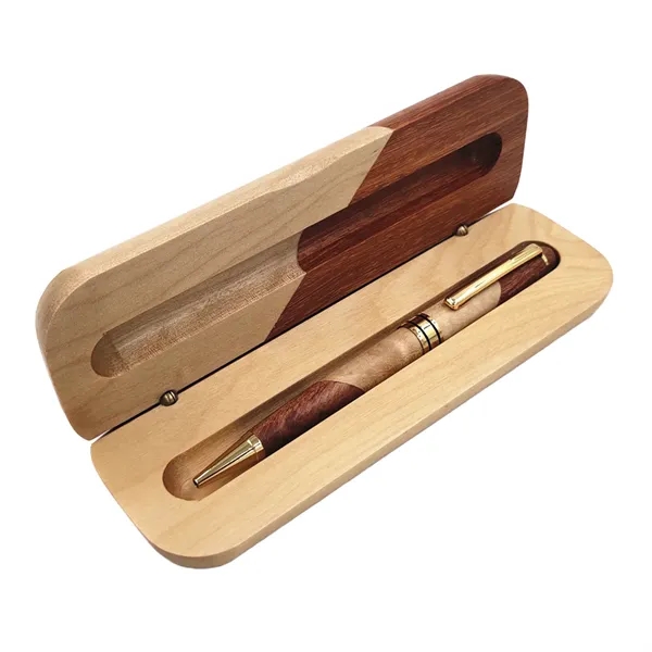 Solid Wood Ballpoint Pen With Box - Solid Wood Ballpoint Pen With Box - Image 1 of 5