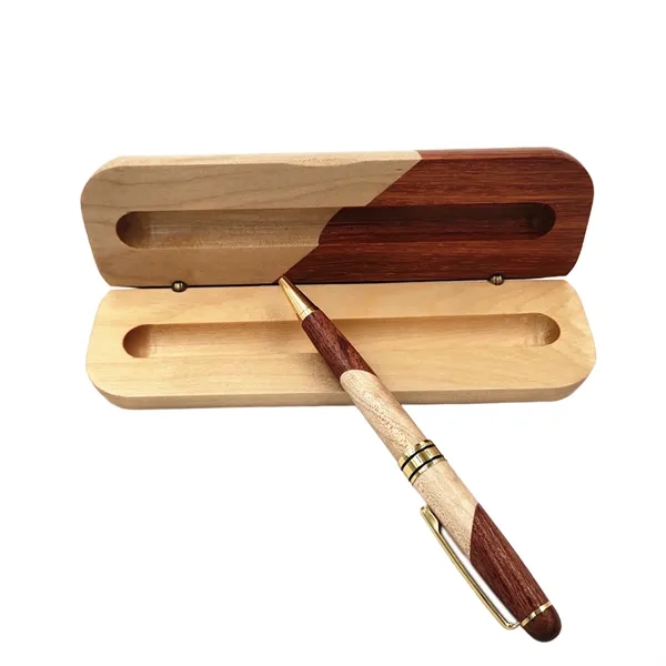 Solid Wood Ballpoint Pen With Box - Solid Wood Ballpoint Pen With Box - Image 5 of 5