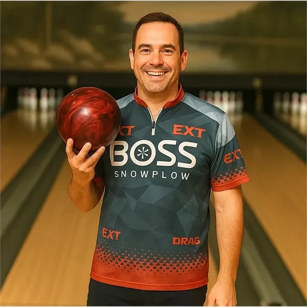 Multisport 1/4 Zip Athletic Shirt with Full Color Imprint - Multisport 1/4 Zip Athletic Shirt with Full Color Imprint - Image 0 of 8