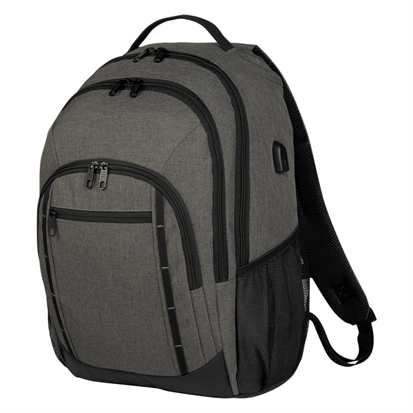 Reagan Heathered Laptop Backpack - Reagan Heathered Laptop Backpack - Image 4 of 5