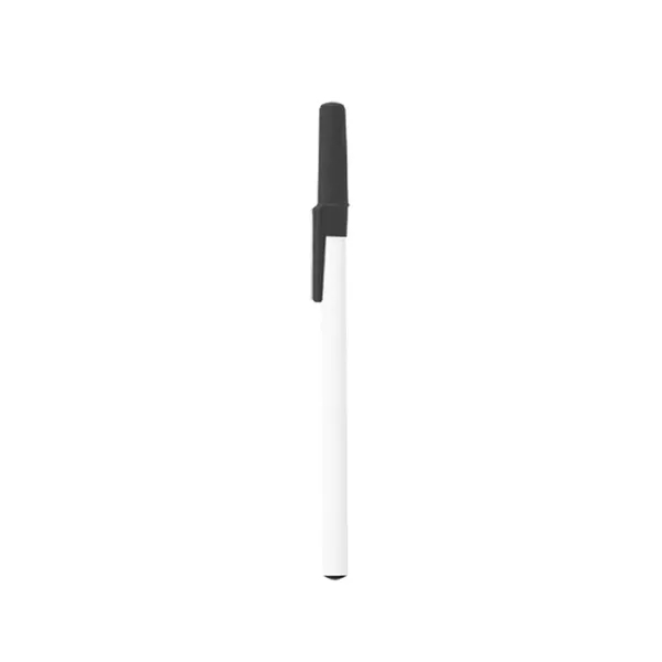 White Plastic Barrel Stick Pen - White Plastic Barrel Stick Pen - Image 2 of 8