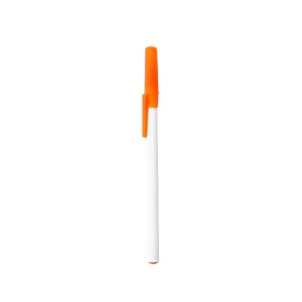 White Plastic Barrel Stick Pen - White Plastic Barrel Stick Pen - Image 6 of 8