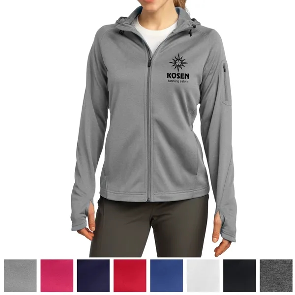 Sport-Tek® Ladies Tech Fleece Full-Zip Hooded Jacket - Sport-Tek® Ladies Tech Fleece Full-Zip Hooded Jacket - Image 0 of 15