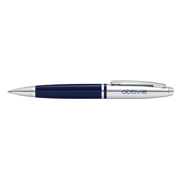 Custom Cross Calais Ballpoint Pen - Chrome & Blue Lacquer