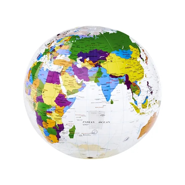 16" World Globe Beach Ball - 16" World Globe Beach Ball - Image 2 of 3