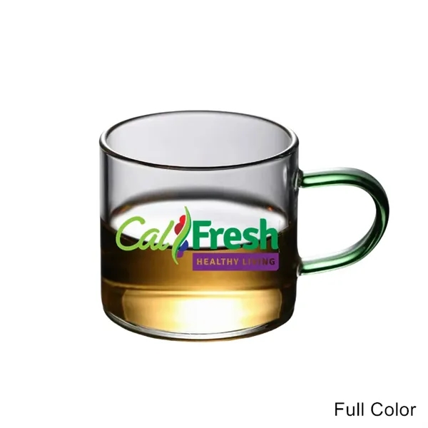 4 oz Mini Borosilicate Glass Tea Cup with Colored Handle - 4 oz Mini Borosilicate Glass Tea Cup with Colored Handle - Image 2 of 10