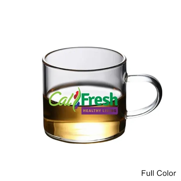 4 oz Mini Borosilicate Glass Tea Cup with Colored Handle - 4 oz Mini Borosilicate Glass Tea Cup with Colored Handle - Image 3 of 10