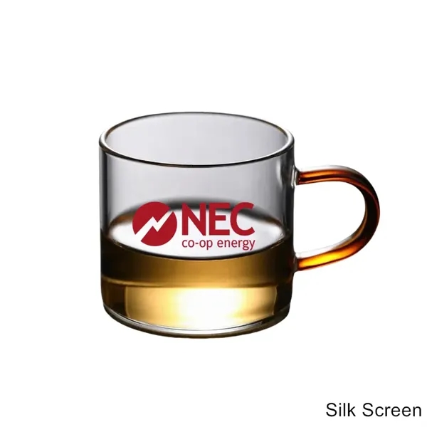 4 oz Mini Borosilicate Glass Tea Cup with Colored Handle - 4 oz Mini Borosilicate Glass Tea Cup with Colored Handle - Image 5 of 10