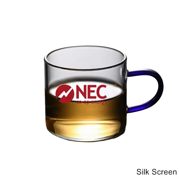 4 oz Mini Borosilicate Glass Tea Cup with Colored Handle - 4 oz Mini Borosilicate Glass Tea Cup with Colored Handle - Image 6 of 10