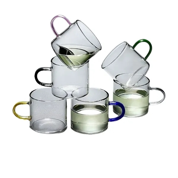 4 oz Mini Borosilicate Glass Tea Cup with Colored Handle - 4 oz Mini Borosilicate Glass Tea Cup with Colored Handle - Image 8 of 10