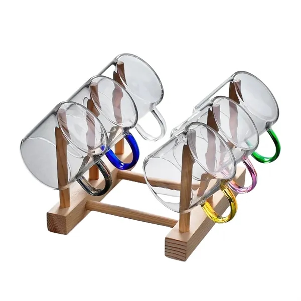 4 oz Mini Borosilicate Glass Tea Cup with Colored Handle - 4 oz Mini Borosilicate Glass Tea Cup with Colored Handle - Image 9 of 10