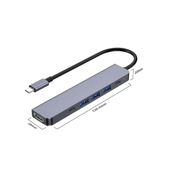 USB-C 6-in-1 Multiport Hub - USB-C 6-in-1 Multiport Hub - Image 5 of 6