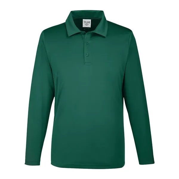 Team 365 Men's Zone Performance Long Sleeve Polo - Team 365 Men's Zone Performance Long Sleeve Polo - Image 5 of 12
