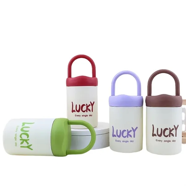 16 oz Portable Glass Cup with Handle & Phone Stand Lid - 16 oz Portable Glass Cup with Handle & Phone Stand Lid - Image 7 of 10