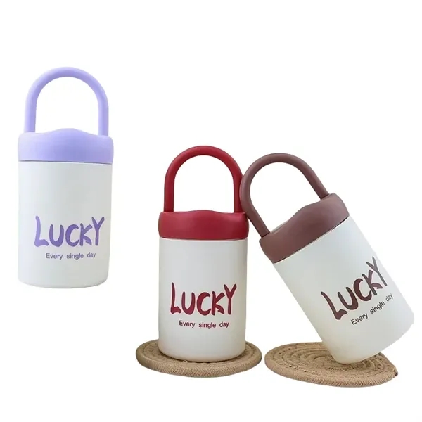 16 oz Portable Glass Cup with Handle & Phone Stand Lid - 16 oz Portable Glass Cup with Handle & Phone Stand Lid - Image 9 of 10