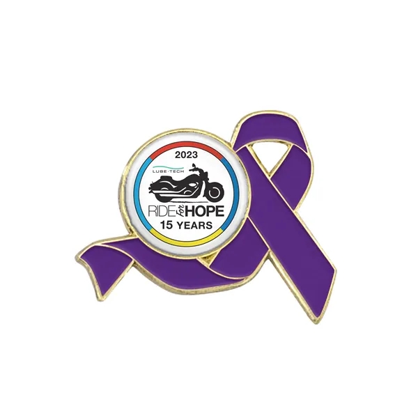 Awareness Ribbon Lapel Pins w/ Custom Logo - Awareness Ribbon Lapel Pins w/ Custom Logo - Image 13 of 16