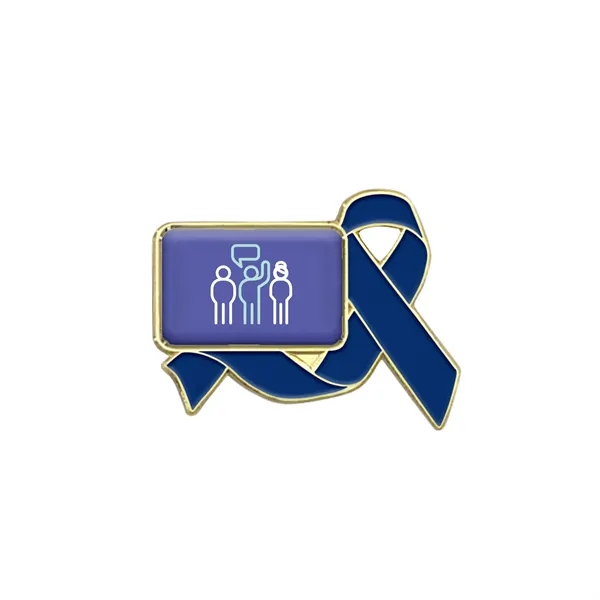 Awareness Ribbon Lapel Pins w/ Custom Logo - Awareness Ribbon Lapel Pins w/ Custom Logo - Image 12 of 16