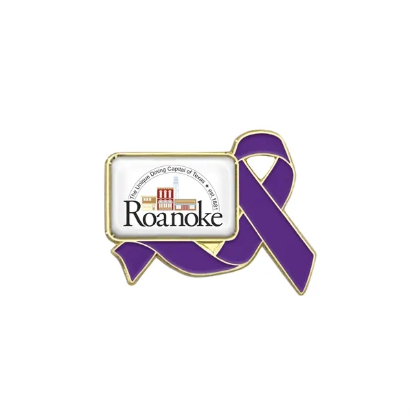 Awareness Ribbon Lapel Pins w/ Custom Logo - Awareness Ribbon Lapel Pins w/ Custom Logo - Image 13 of 16