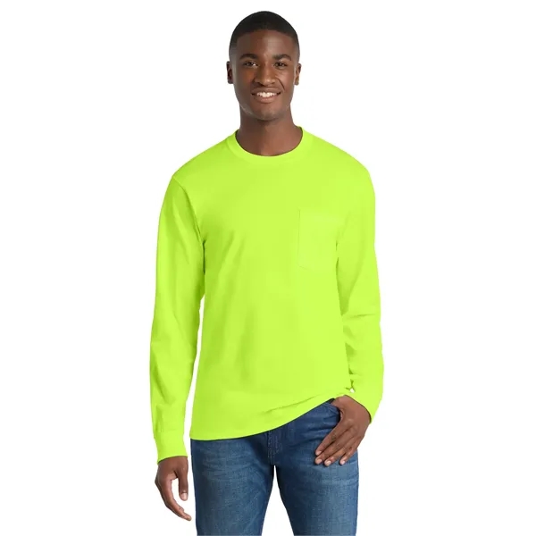 Port & Co Long Sleeve Essential Pocket Tee. - Port & Co Long Sleeve Essential Pocket Tee. - Image 56 of 59