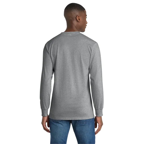 Port & Co Tall Long Sleeve Essential Pocket Tee. - Port & Co Tall Long Sleeve Essential Pocket Tee. - Image 12 of 49