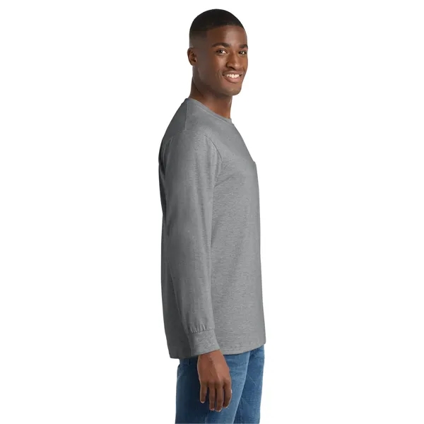 Port & Co Tall Long Sleeve Essential Pocket Tee. - Port & Co Tall Long Sleeve Essential Pocket Tee. - Image 13 of 49