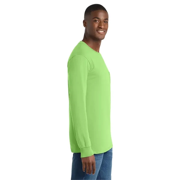 Port & Co Tall Long Sleeve Essential Pocket Tee. - Port & Co Tall Long Sleeve Essential Pocket Tee. - Image 20 of 49