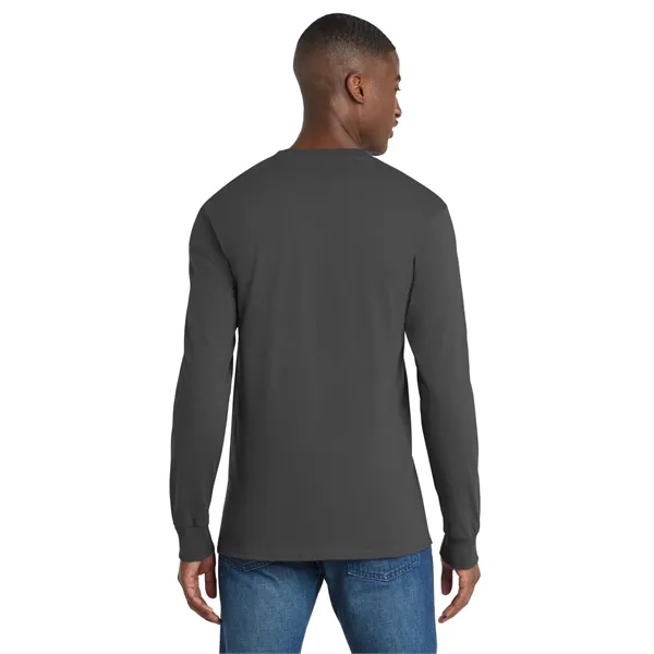 Port & Co Tall Long Sleeve Essential Pocket Tee. - Port & Co Tall Long Sleeve Essential Pocket Tee. - Image 24 of 49