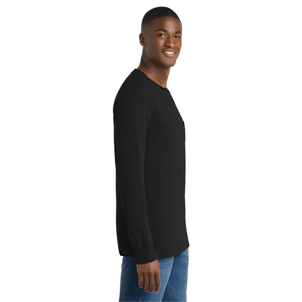 Port & Co Tall Long Sleeve Essential Pocket Tee. - Port & Co Tall Long Sleeve Essential Pocket Tee. - Image 31 of 49