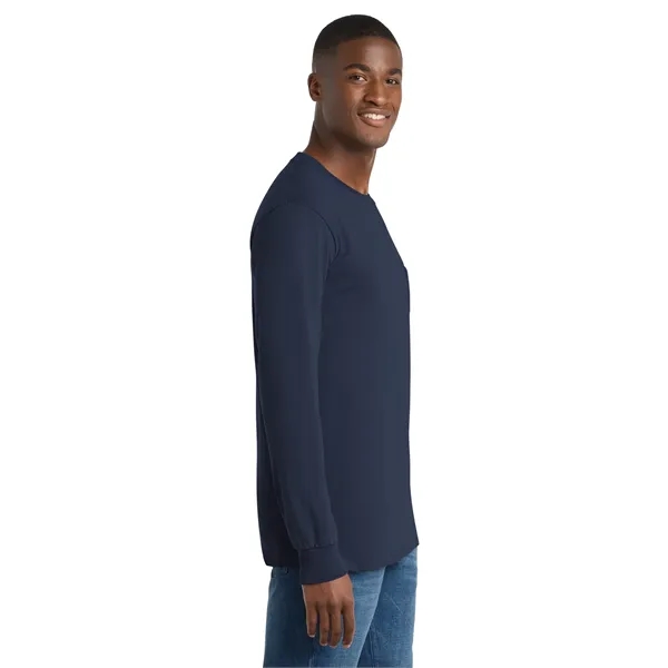 Port & Co Tall Long Sleeve Essential Pocket Tee. - Port & Co Tall Long Sleeve Essential Pocket Tee. - Image 37 of 49