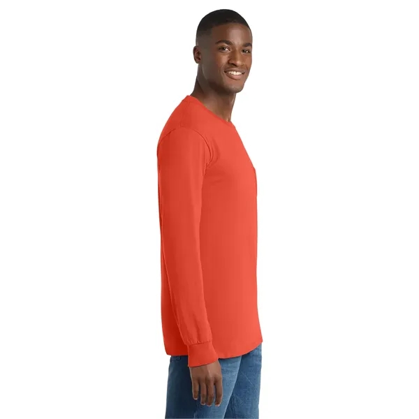Port & Co Tall Long Sleeve Essential Pocket Tee. - Port & Co Tall Long Sleeve Essential Pocket Tee. - Image 43 of 49