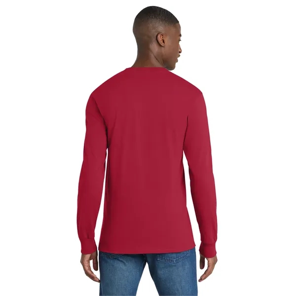 Port & Co Tall Long Sleeve Essential Pocket Tee. - Port & Co Tall Long Sleeve Essential Pocket Tee. - Image 45 of 49