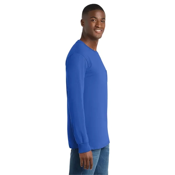 Port & Co Tall Long Sleeve Essential Pocket Tee. - Port & Co Tall Long Sleeve Essential Pocket Tee. - Image 49 of 49